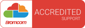 Bromcom accredited support logo