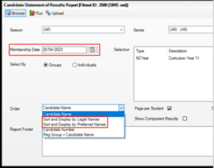 Sims 7 candidate statement of results 1