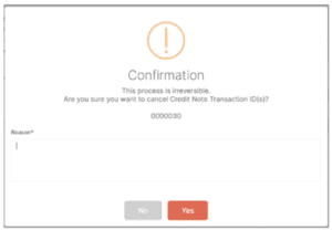 Bromcom 14 finance audit reason required to cancel invoices credit notes