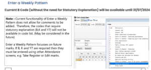 11 enter a weekly pattern