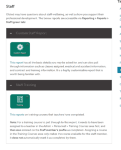 2 staff custom report