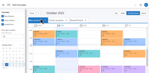 24 staff timetables calendar