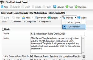41 individual reports now includes a pdf upload option