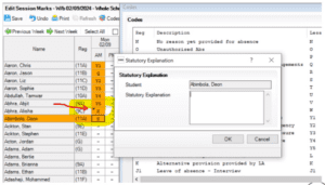 7 attendance code changes
