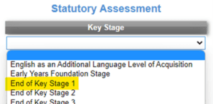3 how do i enter key stage 1 teacher assessment data