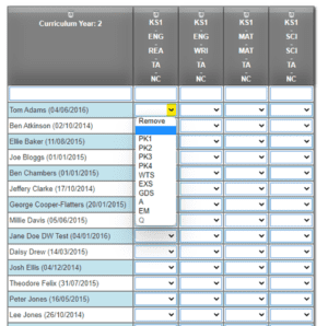 8 how do i enter key stage 1 teacher assessment data