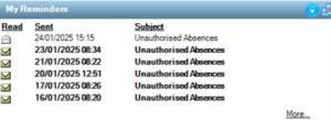 Unauthorised attendance alerts reminder 2 1