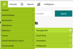 Integris 3 recording behaviour incidents for a single student