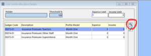 Fms 1 cost centre ledger code links
