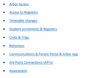 Arbor september tasks