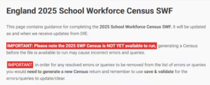 Bromcom 1 england 2025 school workforce census swf
