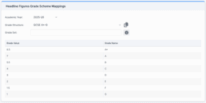 Bromcom 9 Headline figures grade scheme mappings