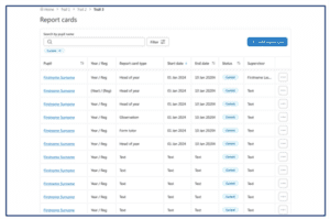 Sims 19 report cards
