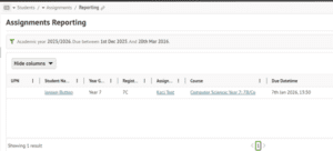 3 assignments reporting