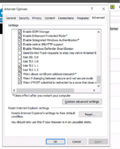 6 what happens if we do not upgrade sql server internet options